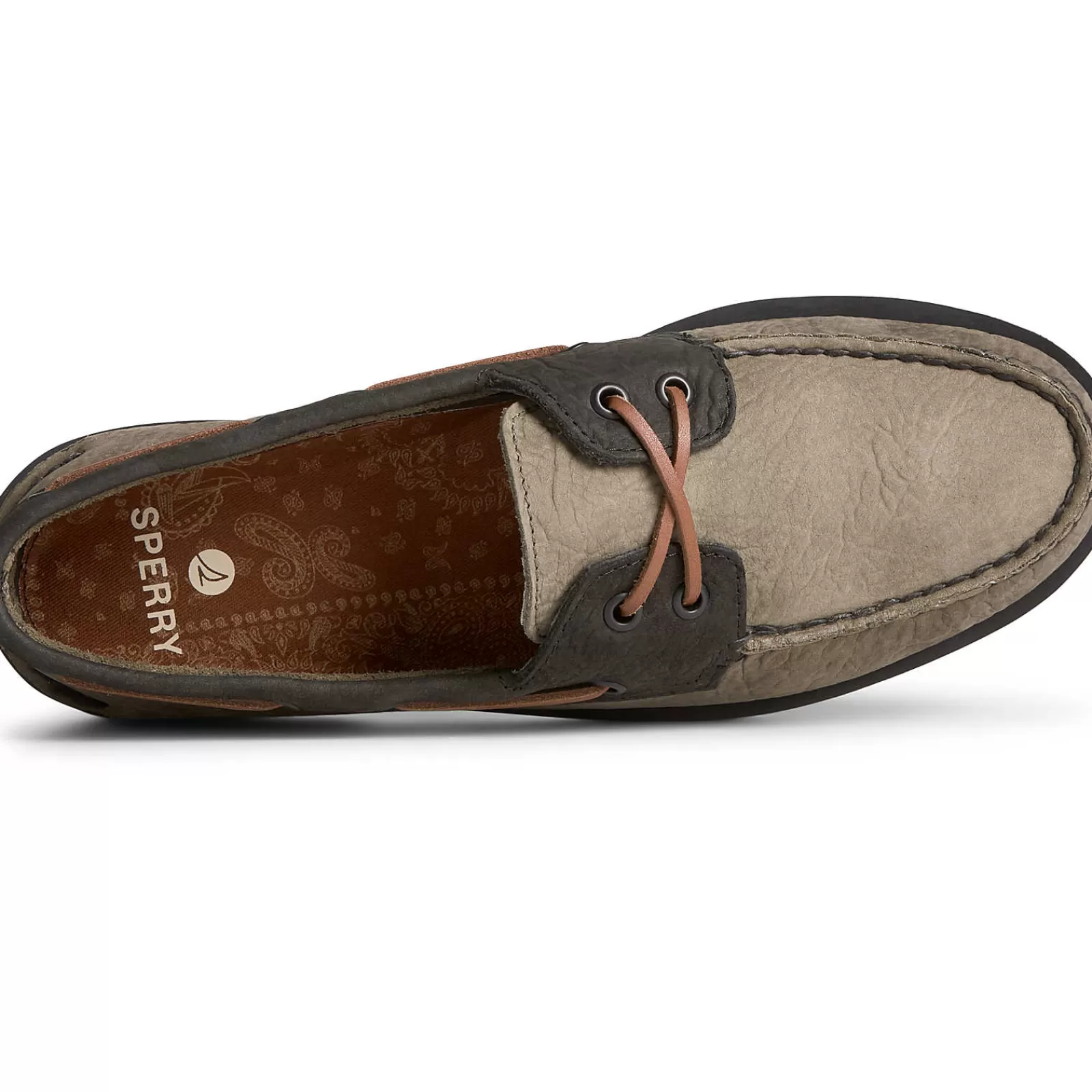 Sperry Men's Authentic Original™ PLUSHWAVE™ Double Sole Tumbled Boat Shoe Olive Shop