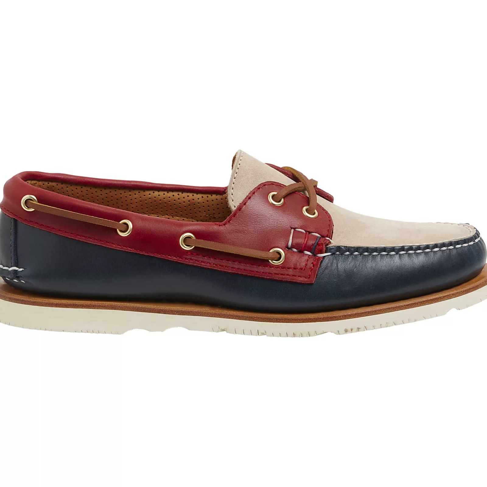 Sperry Men's Gold Cup™ Authentic Original™ Handcrafted in Maine Tri-Tone Boat Shoe Navy/Red/Ivory Cheap