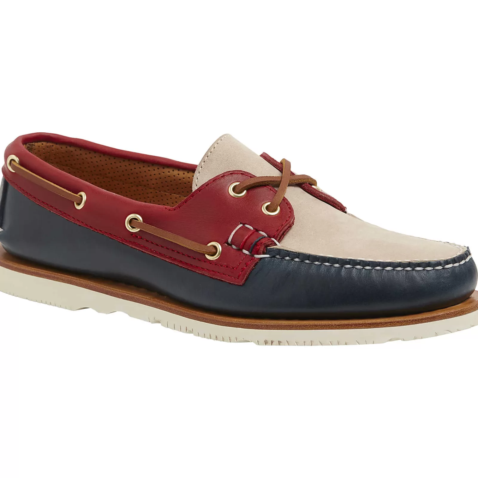 Sperry Men's Gold Cup™ Authentic Original™ Handcrafted in Maine Tri-Tone Boat Shoe Navy/Red/Ivory Cheap