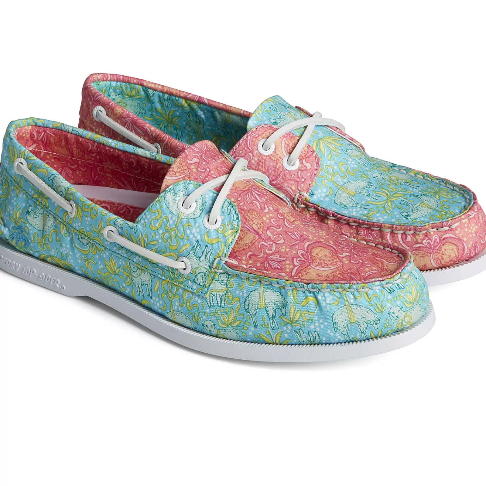 Sperry Men's x Brooks Brothers Authentic Original™ Boat Shoe Pink Multi Flash Sale