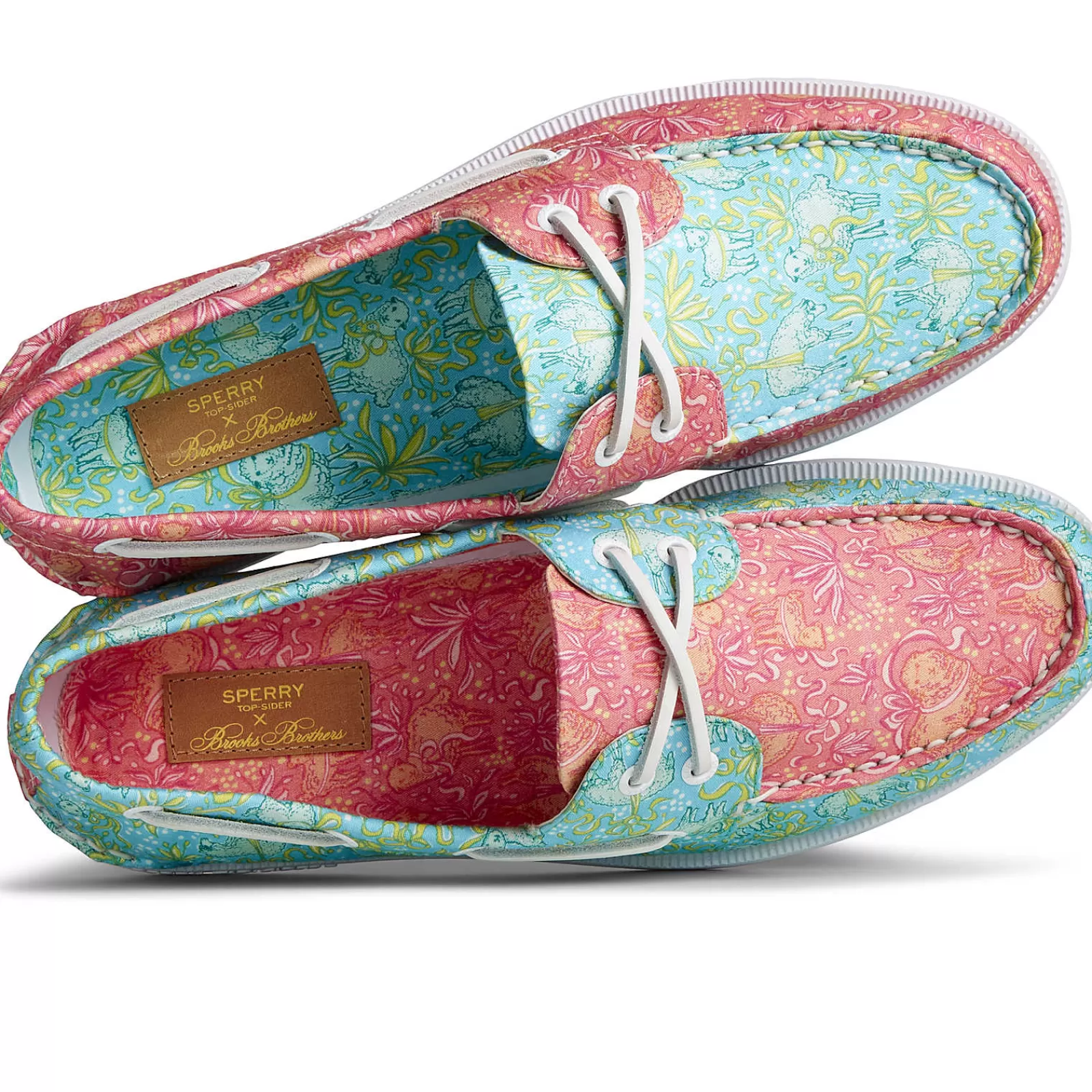 Sperry Men's x Brooks Brothers Authentic Original™ Boat Shoe Pink Multi Flash Sale