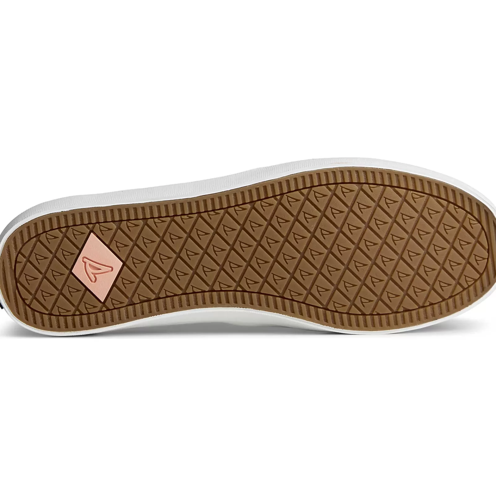 Sperry Women's Crest Twin Gore Leather Wave Perforated Sneaker Peach New