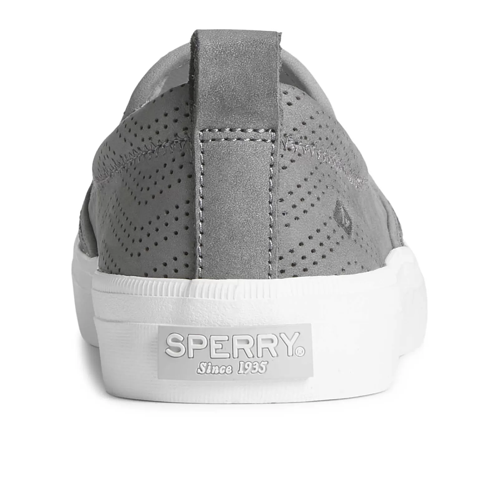 Sperry Women's Crest Twin Gore Perforated Leather Slip On Sneaker Grey Cheap