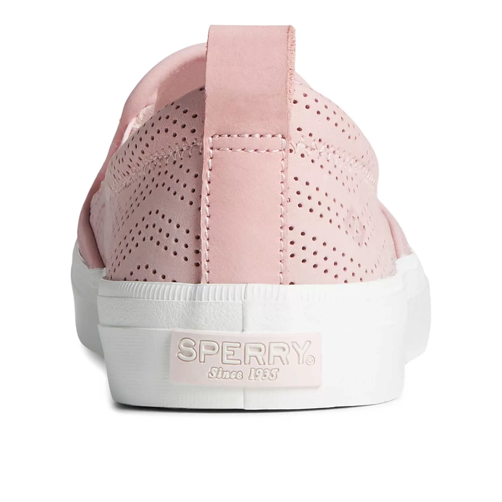 Sperry Women's Crest Twin Gore Perforated Leather Slip On Sneaker Blush Best Sale
